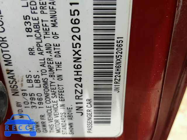 1992 NISSAN 300ZX JN1RZ24H6NX520651 image 9
