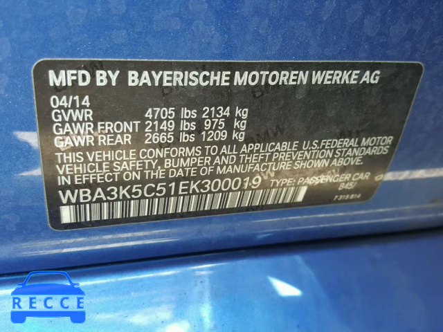 2014 BMW 328 D WBA3K5C51EK300019 image 9
