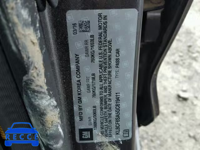 2016 CHEVROLET SPARK 2LT KL8CF6SA5GC619411 image 9