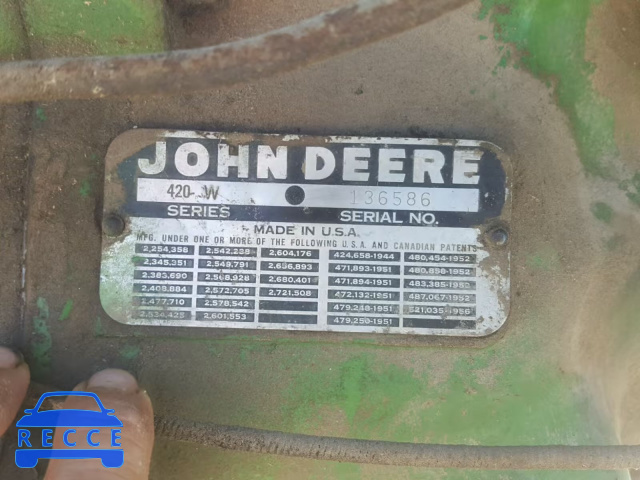 1958 JOHN DEERE TRAC 136586 зображення 9