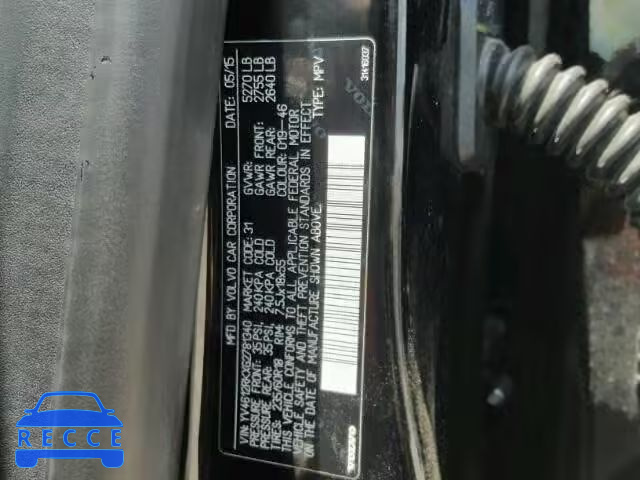 2016 VOLVO XC60 T5 YV4612RKXG2781340 image 9