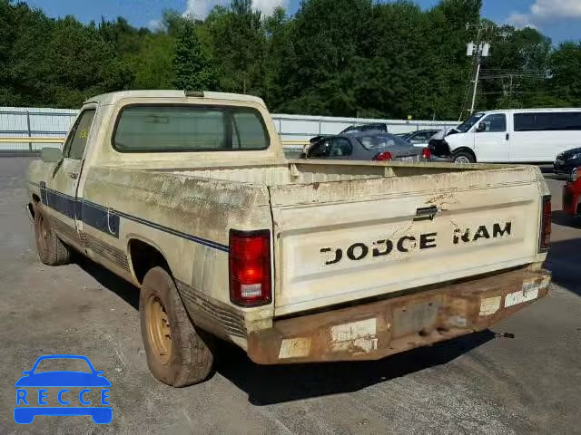 1987 DODGE D-SERIES D 1B7FD14T3HS452453 зображення 2