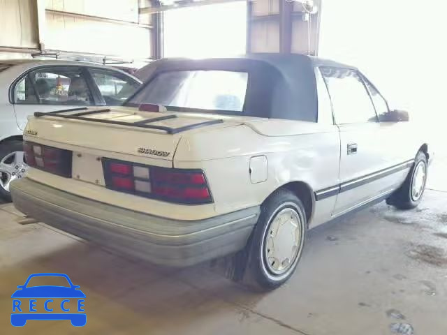 1991 DODGE SHADOW 3B3XP45K0MT605707 Bild 3