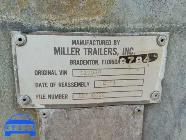 1981 MILL TRAILER 119039 image 9