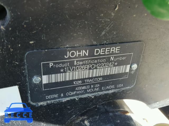 2015 JOHN DEERE TRACTOR 1LV1026RPCH220242 Bild 9