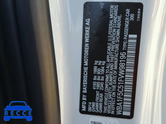 2015 BMW 228 I WBA1F5C51FVW98196 Bild 9