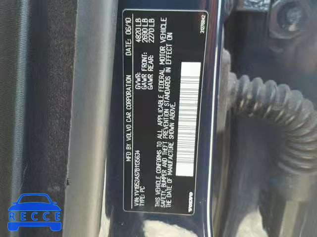 2011 VOLVO S80 3.2 YV1952AS7B1135634 image 9