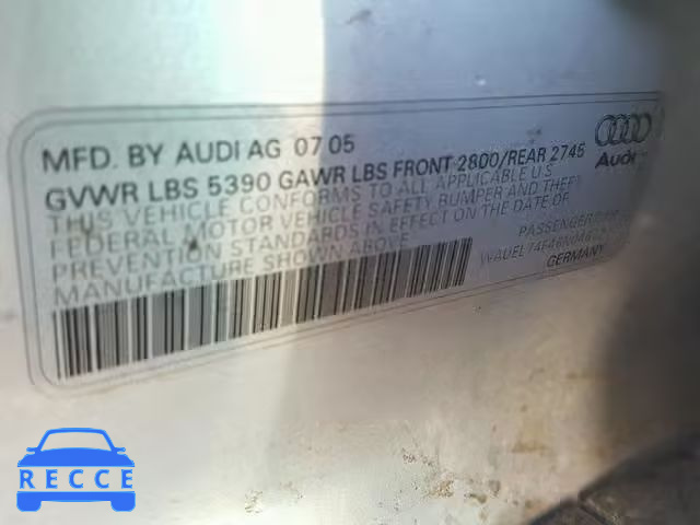 2006 AUDI A6 S-LINE WAUEL74F46N046721 image 9