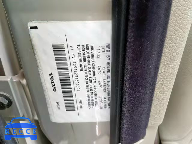 2003 VOLVO S80 T6 TUR YV1TS91Z231306599 image 9