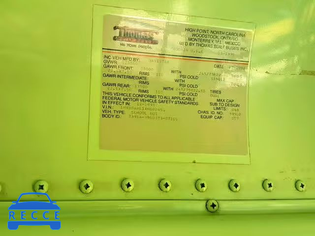 1999 INTERNATIONAL 3000 3800 1HBBABL1XH682456 image 9