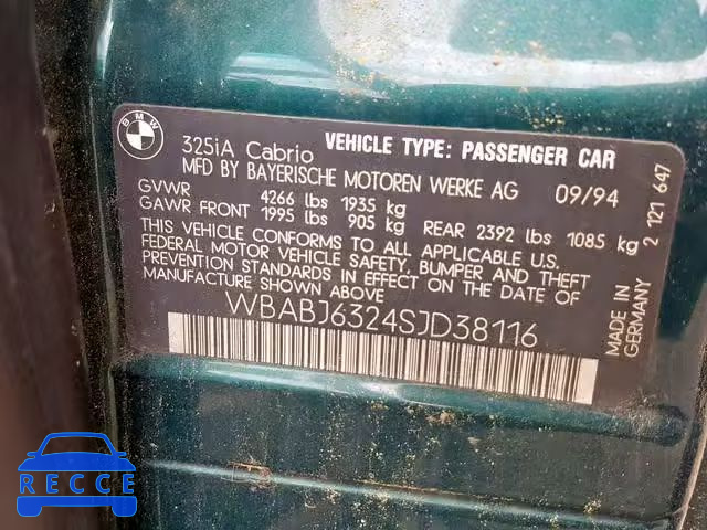 1995 BMW 325 IC AUT WBABJ6324SJD38116 image 9