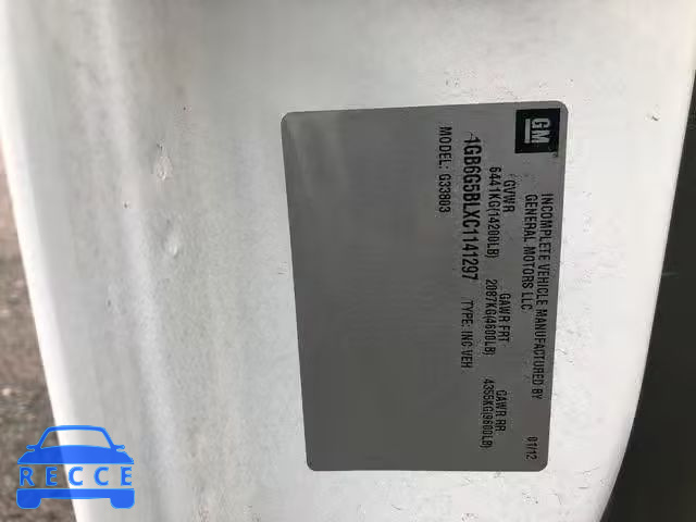 2012 CHEVROLET EXPRESS G4 1GB6G5BLXC1141297 image 9
