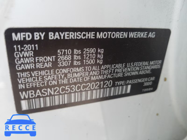 2012 BMW 535 IGT WBASN2C53CC202120 зображення 9