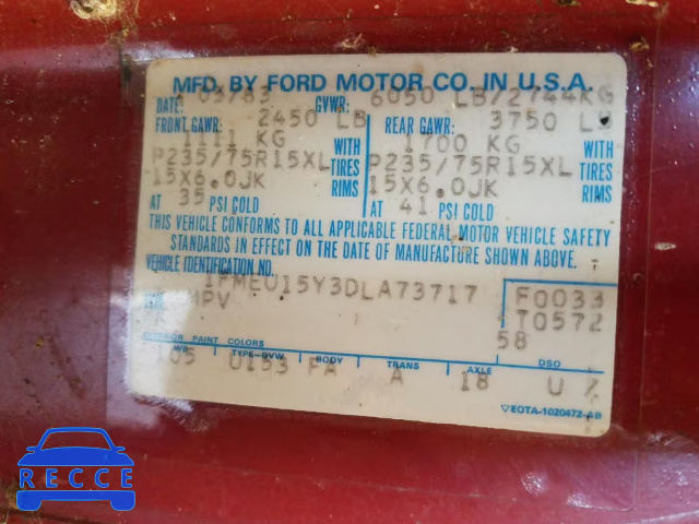 1983 FORD BRONCO U10 1FMEU15Y3DLA73717 image 9