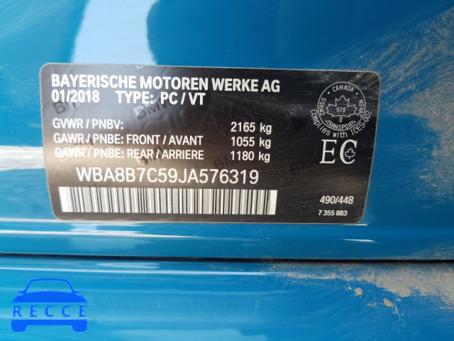 2018 BMW 340 XI WBA8B7C59JA576319 зображення 9