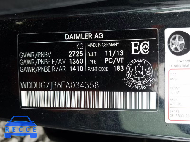 2014 MERCEDES-BENZ S 63 AMG WDDUG7JB6EA034358 image 9