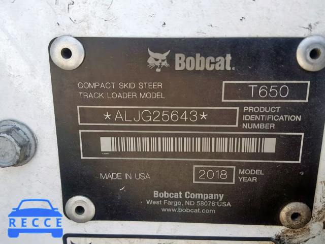 2018 BOBCAT T650 ALJG25643 зображення 9