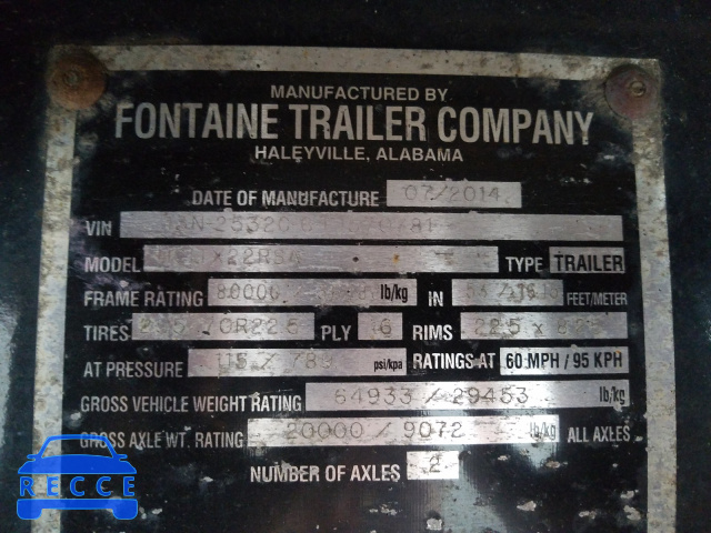 2015 FONTAINE FLATBED TR 13N2532C6F1570781 image 9