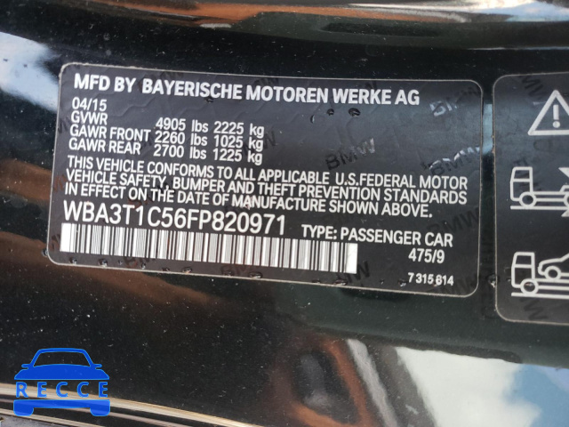 2015 BMW 428 XI SUL WBA3T1C56FP820971 image 9