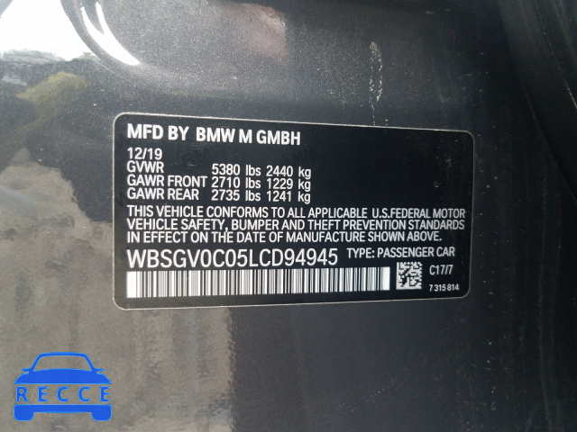 2020 BMW M8 WBSGV0C05LCD94945 Bild 9