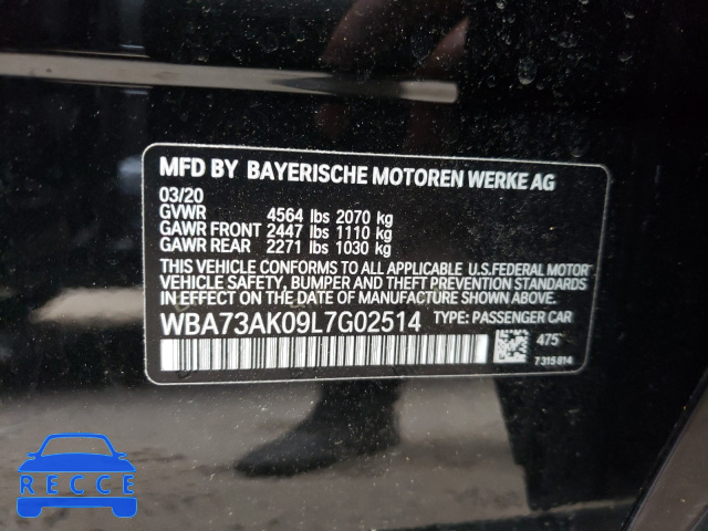 2020 BMW 228XI WBA73AK09L7G02514 image 9