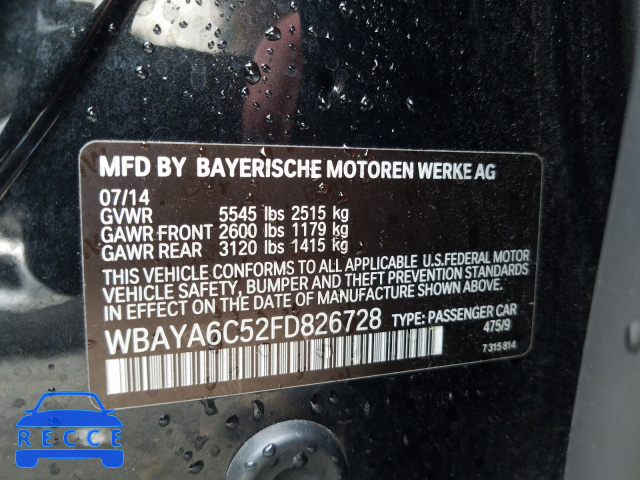 2015 BMW 740 I WBAYA6C52FD826728 image 9
