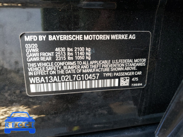 2020 BMW M235XI WBA13AL02L7G10457 image 9
