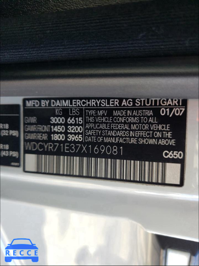 2007 MERCEDES-BENZ G 55 AMG WDCYR71E37X169081 Bild 9