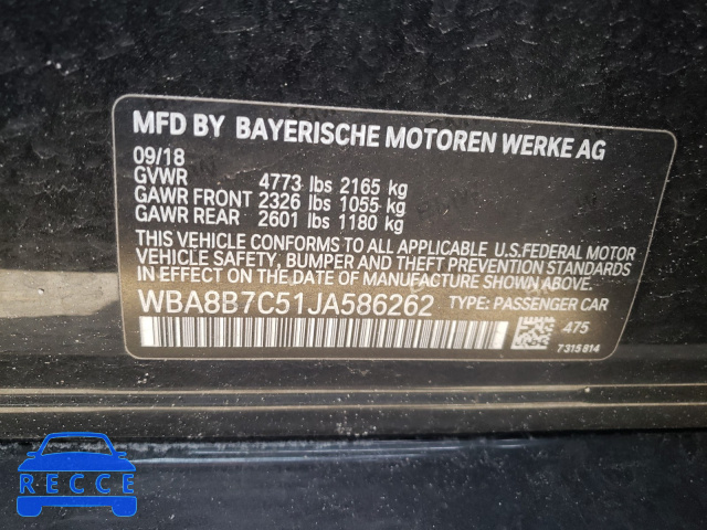 2018 BMW 340 XI WBA8B7C51JA586262 image 9
