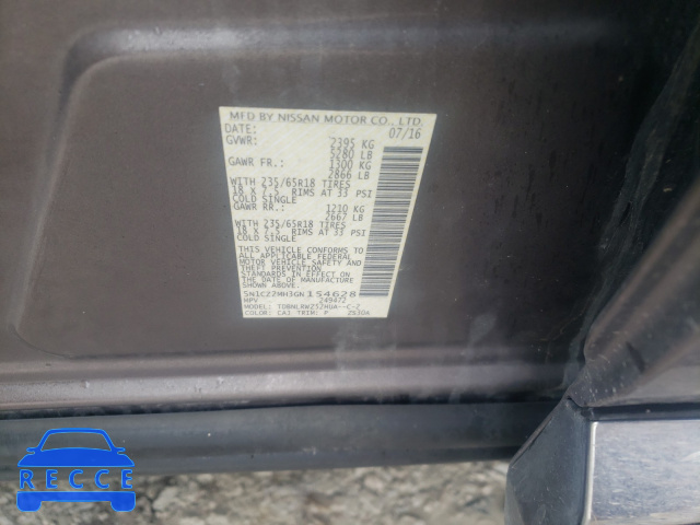 2016 NISSAN MURANO SL 5N1CZ2MH3GN154628 image 9
