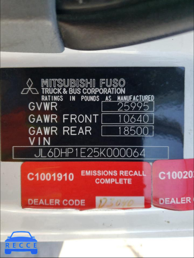 2005 MITSUBISHI FUSO JL6DHP1E25K000064 зображення 9