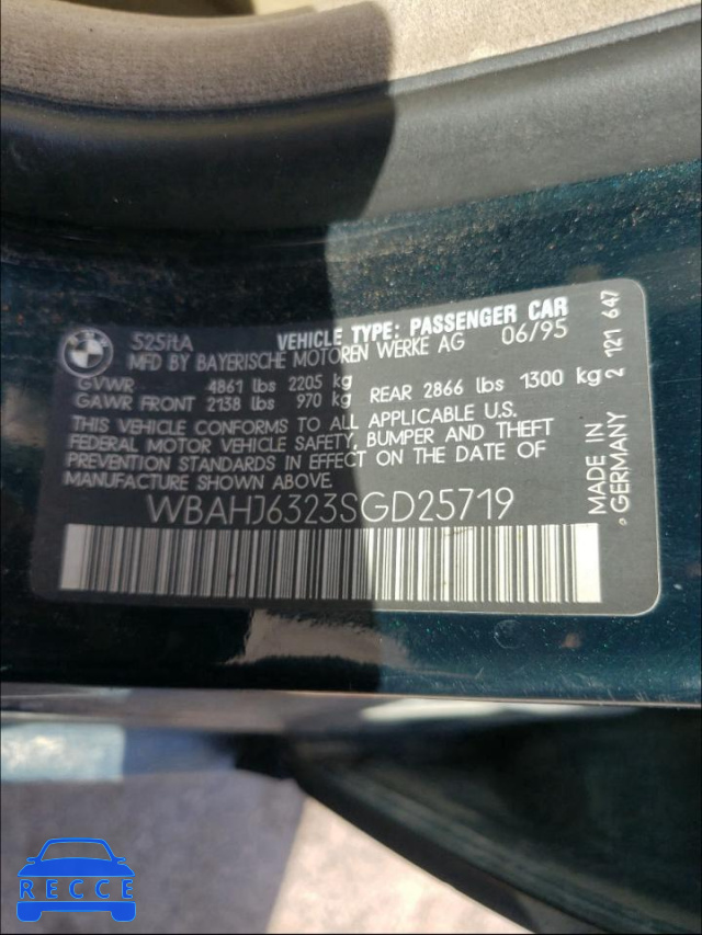1995 BMW 525 IT AUT WBAHJ6323SGD25719 image 9