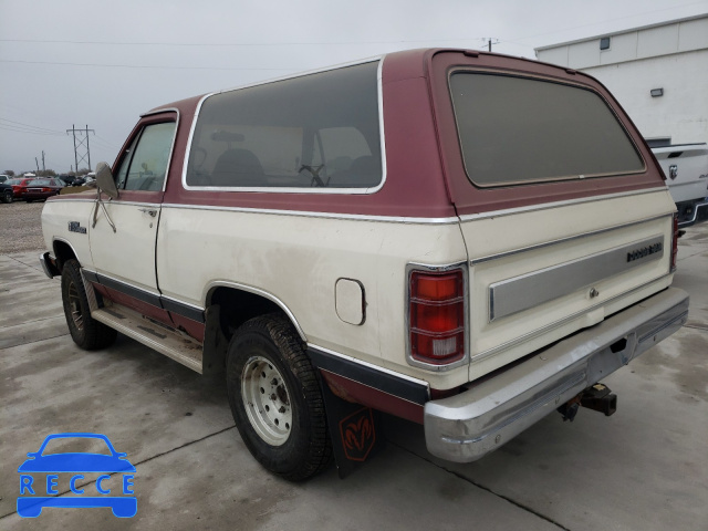 1987 DODGE RAMCHARGER 3B4GW12W1HM703617 image 2