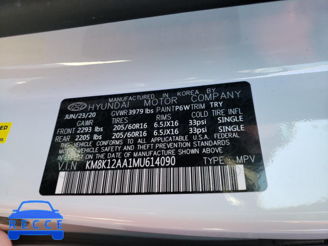 2021 HYUNDAI KONA SE KM8K12AA1MU614090 Bild 9