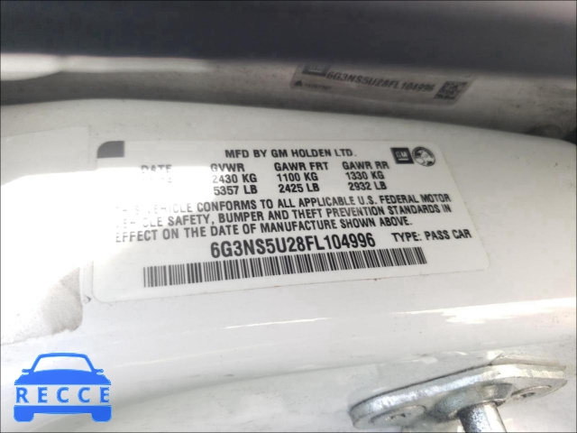 2015 CHEVROLET CAPRICE PO 6G3NS5U28FL104996 image 9