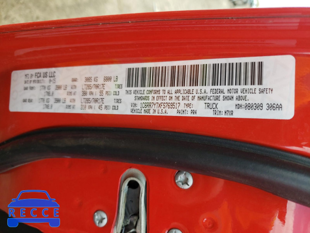 2015 RAM 1500 REBEL 1C6RR7YTXFS769517 image 9