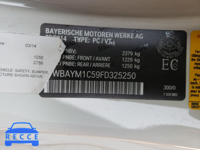 2015 BMW 650 XI WBAYM1C59FD325250 зображення 9