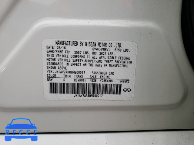 2017 INFINITI Q50 HYBRID JN1AV7AR8HM900017 image 9