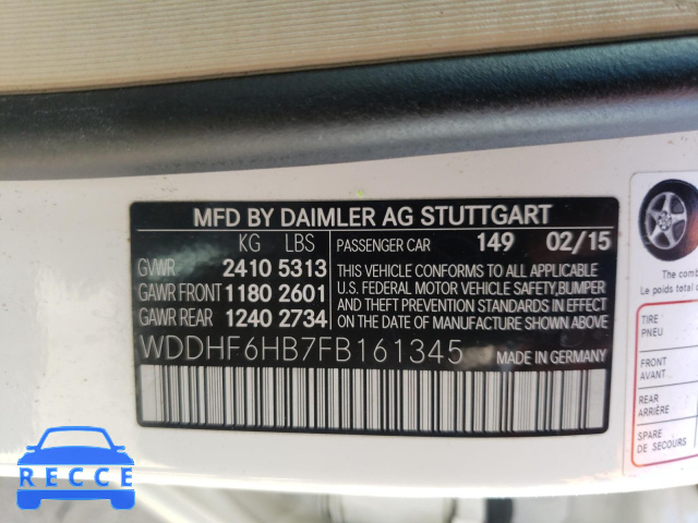 2015 MERCEDES-BENZ E 400 4MAT WDDHF6HB7FB161345 image 9