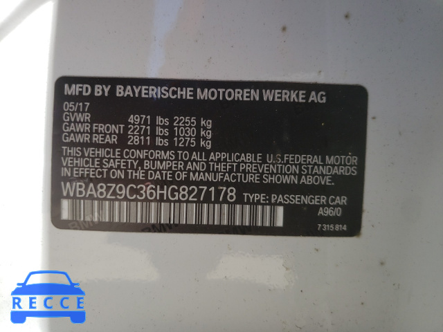 2017 BMW 330 XIGT WBA8Z9C36HG827178 image 9