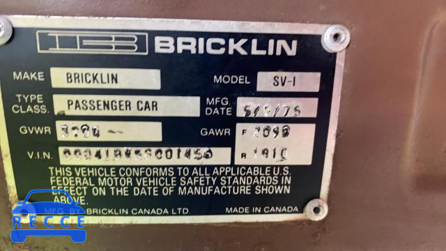 1975 BRICKLIN SV-1 00041BX5S001456 зображення 9
