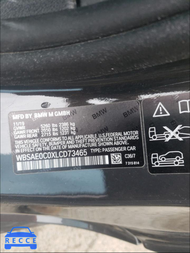 2020 BMW M8 WBSAE0C0XLCD73465 Bild 9