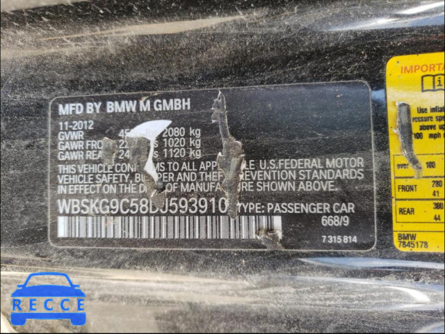 2013 BMW M3 WBSKG9C58DJ593910 image 9