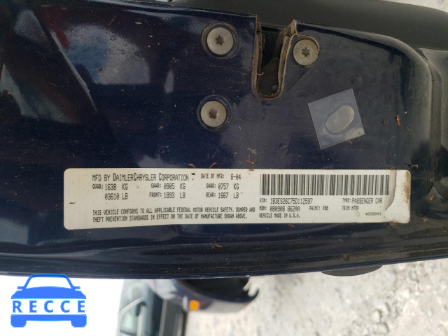 2005 DODGE NEON BASE 1B3ES26C75D112597 image 9