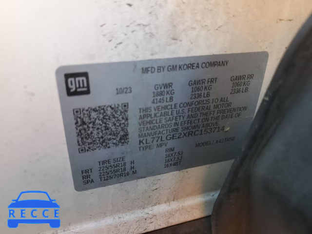 2024 CHEVROLET TRAX 1RS KL77LGE2XRC153714 image 13