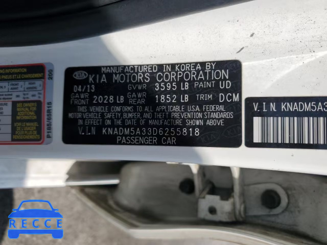 2013 KIA RIO LX KNADM5A33D6255818 image 11