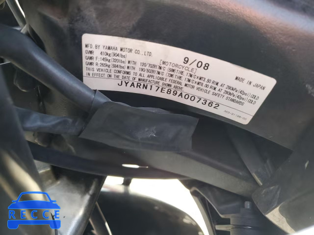 2009 YAMAHA FZ1 S JYARN17E89A007362 image 8