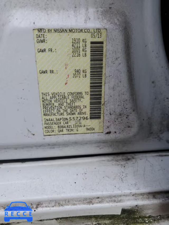 2013 NISSAN ALTIMA 2.5 1N4AL3AP3DN557296 image 11