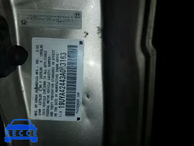 2003 ACURA 3.2 CL 19UYA42443A013163 image 9