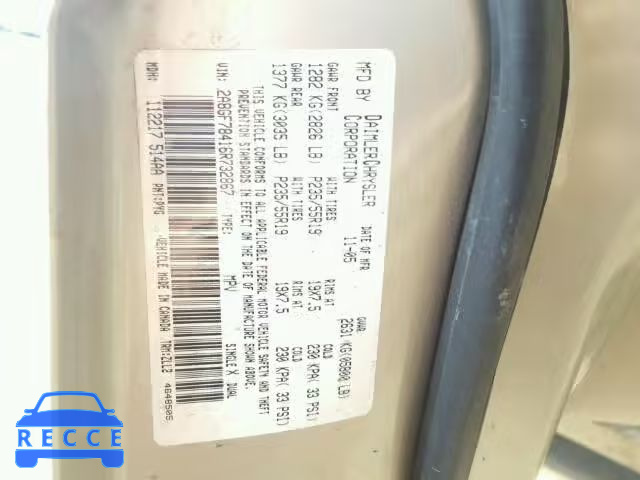 2006 CHRYSLER PACIFICA L 2A8GF78416R732867 image 9